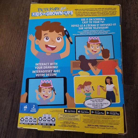 Pictionary Air Drawing Game, Family Game with Light-up Pen and Clue Cards, - Picture 2 of 3